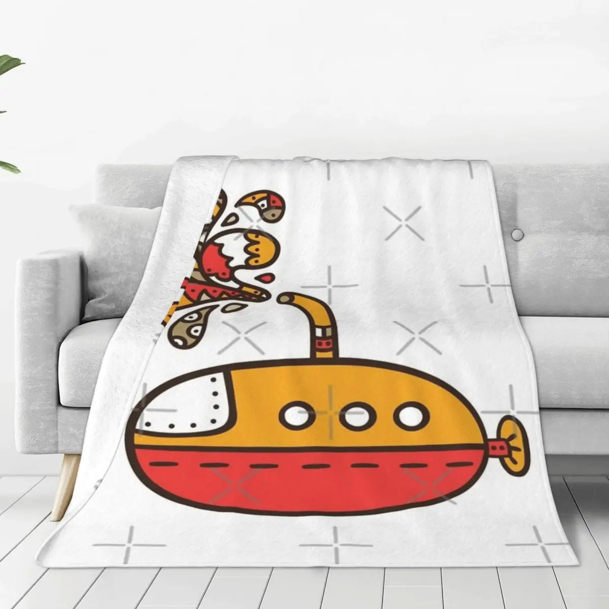 Submarine Four Seasons Universal Blanket Office Can Be Laid Halloween Gifts