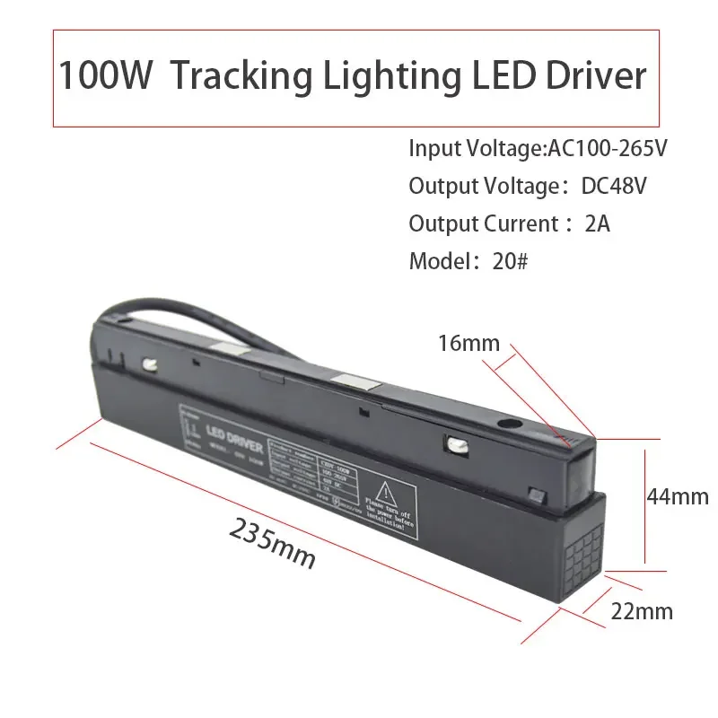 Alimentatore 110V 220V DC48V per Driver luce cingolata per lampada di tracciamento magnetico AC100-260V