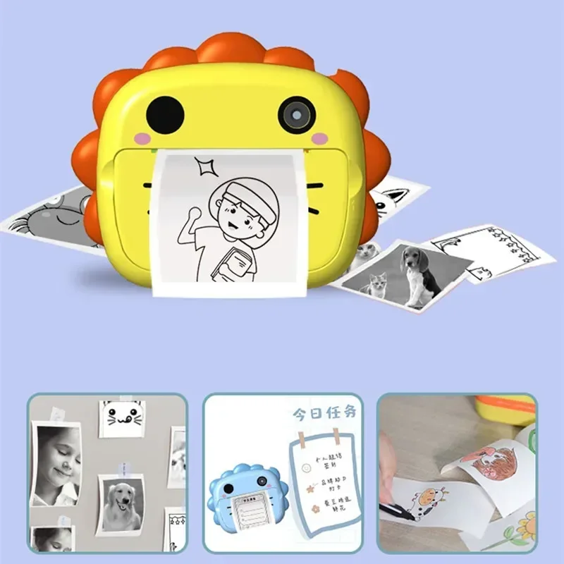 Nuova fotocamera con stampa istantanea WIFI per bambini Mini telecamera con stampa termica Videocamera giocattolo per regalo per bambini