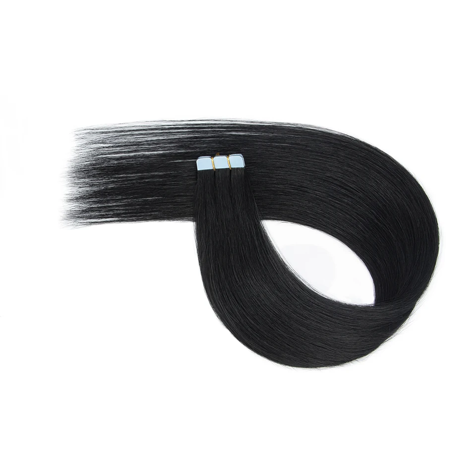 10 piezas mini tape in de extensiones de cabello de 12 a 20 pulgadas, cabello humano natural invisible, extensión tape in, marrón chocolate 02 4