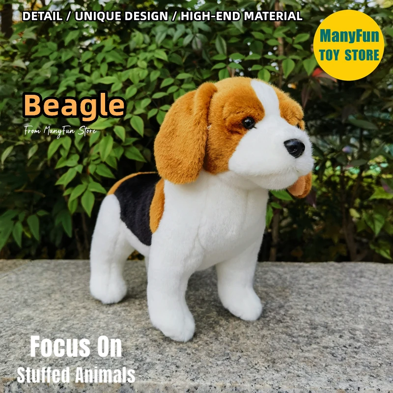 Realistic Beagle Dog High Fidelity Hound Dog Plushie Harrier Plush Toys Lifelike Animals Simulation Stuffed Doll Toy Gifts