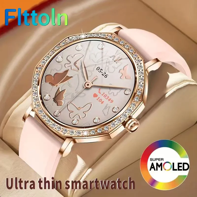 

FIttIon Fashion Women Smart Watch Curved Screen Sport Bracelet BT HD Calling Clock IP68 Waterproof Diamond Case Smartwatch
