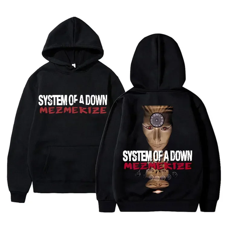 Hot Sale Rock Band System of A Down Mezmerize Music Album Cover Hoodie Men Oversized Sweatshirts 90s Alternative Metal Hoodies