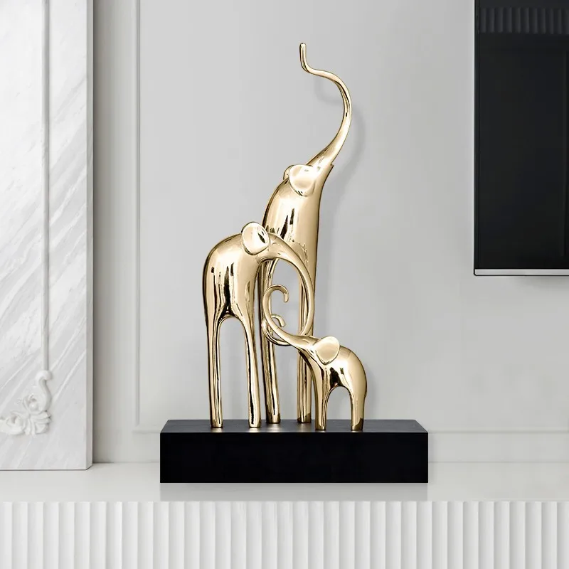 

Lucky elephant ornament, living room TV cabinet, entrance desktop decoration, light luxury and high-end home decoration