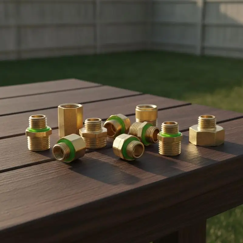 Easy to Twist Brass High Pressure Sprayer Adapter M18 Female to M14 Male No Leak for Patio Cleaning Garden Watering