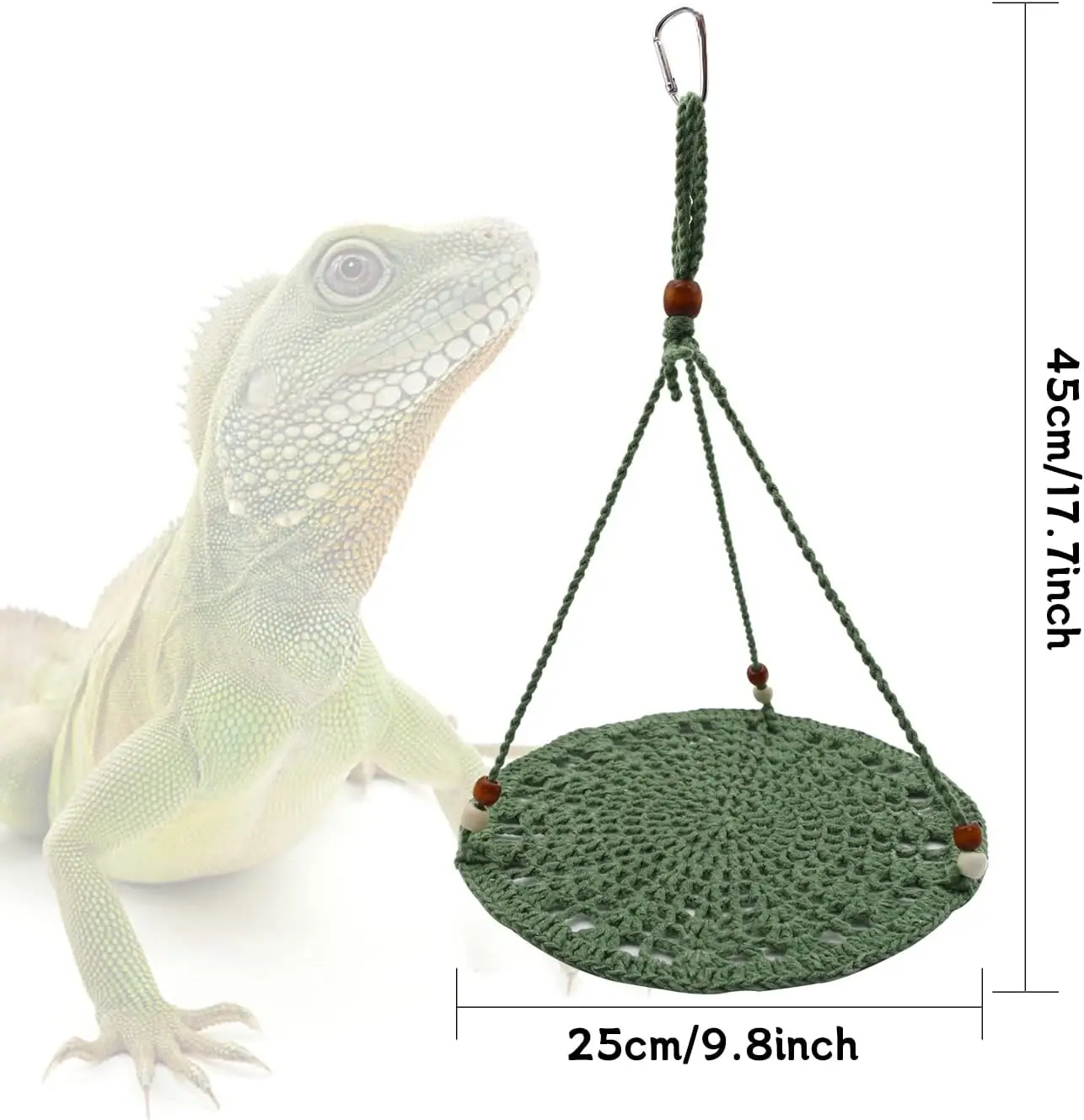 Reptile Hammock Swing Hanging Bed Cotton Lizard Hanging Bed Lizard Swing Toy Pet Habitat Shelter Reptile Bed for Bird Parrot