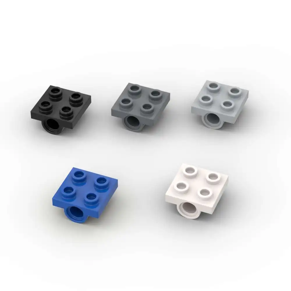 MOC 10PCS 2817 Plate Substitutable Brick Modified 2x2 With Pin Holes Building Blocks Diverting Toy Adults Boys Holiday DIY Gift