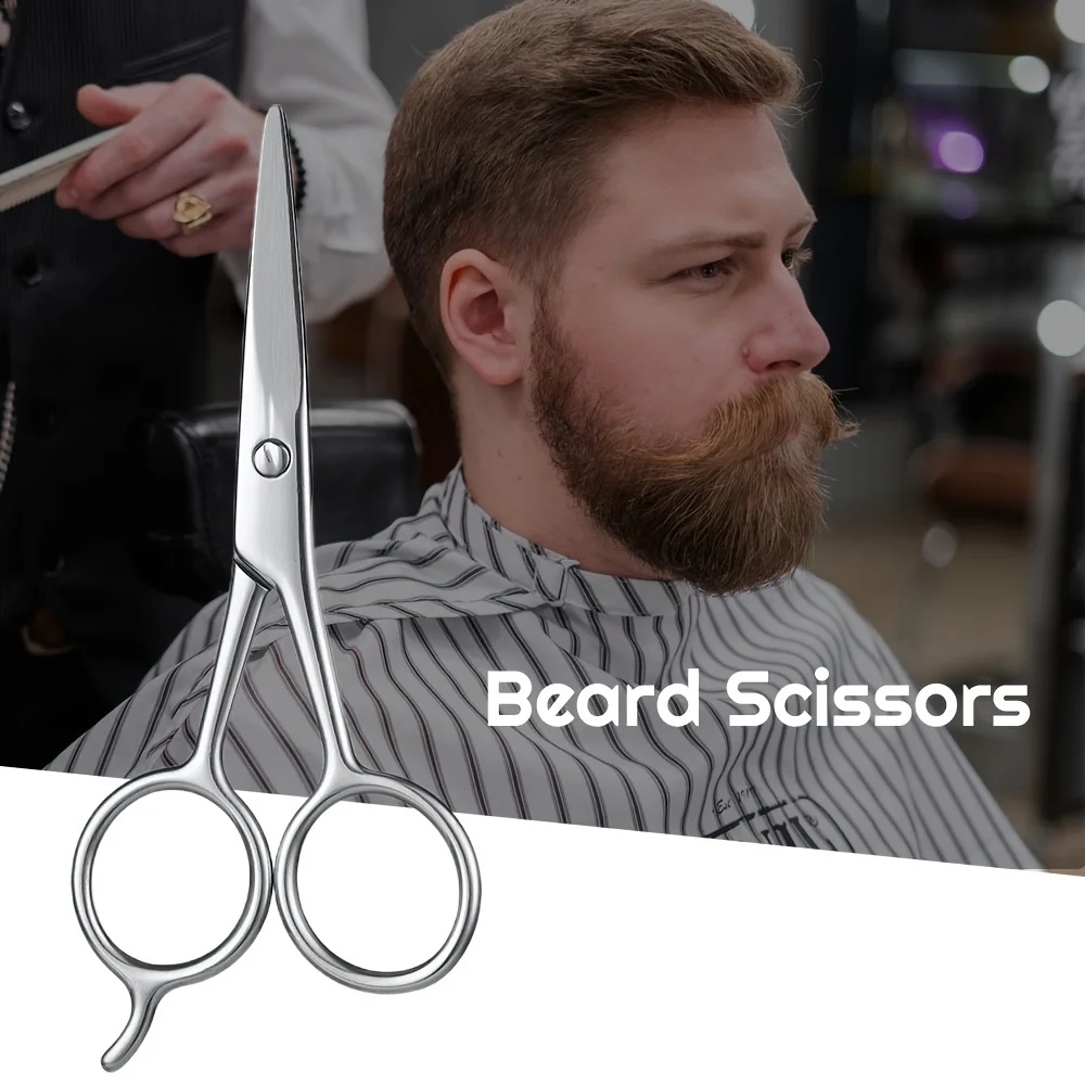Professional Stainless Steel Iridescent Rainbow Tip Trimming Scissors for Men & Women Eyebrow Beard, Mustache Nose Hair