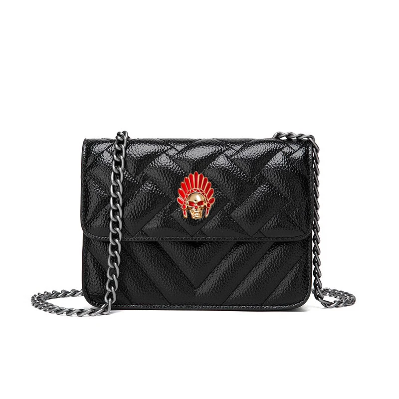 Mini bolsa pequena dourada, nova bolsa de corrente em forma de diamante da moda primavera e verão, bolsa crossbody envelope vermelho de alta qualidade B4
