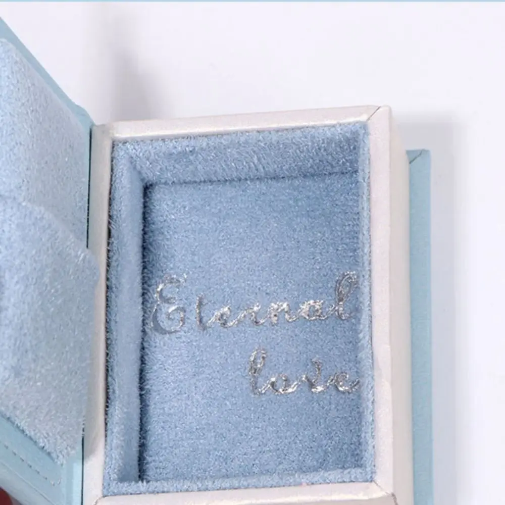 

Flip Lid Book Shape Ring Box Storage Box Stud Earrings Engagement Ring Box Jewelry Packaging Ring Case Jewelry Display Case