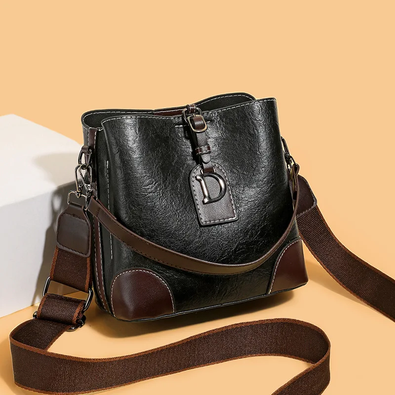 

Popular Retro Soft Leather Women's Bags, New High-end Sense, Practical and Versatile Large-capacity Shoulder Messenger Bags