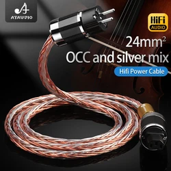 ATAUDIO mocy HIFI audio kabel OCC domieszka srebra kabel zasilający HIFI Hi-end Super power rdzeń z włókna węglowego mocy z nami wtyczka EU AU