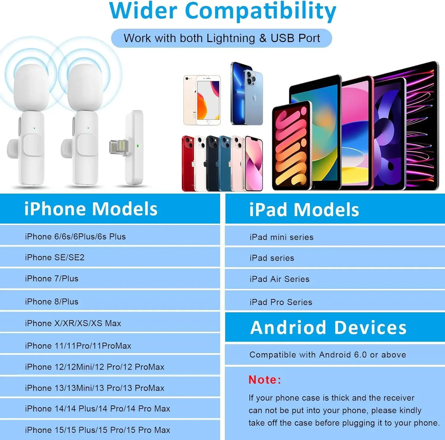 Xiaomi Pink Wireless Lavalier Microphone for iPhone Android PC Live Gaming Phone Portable Audio Video Recording Vlog Microphone