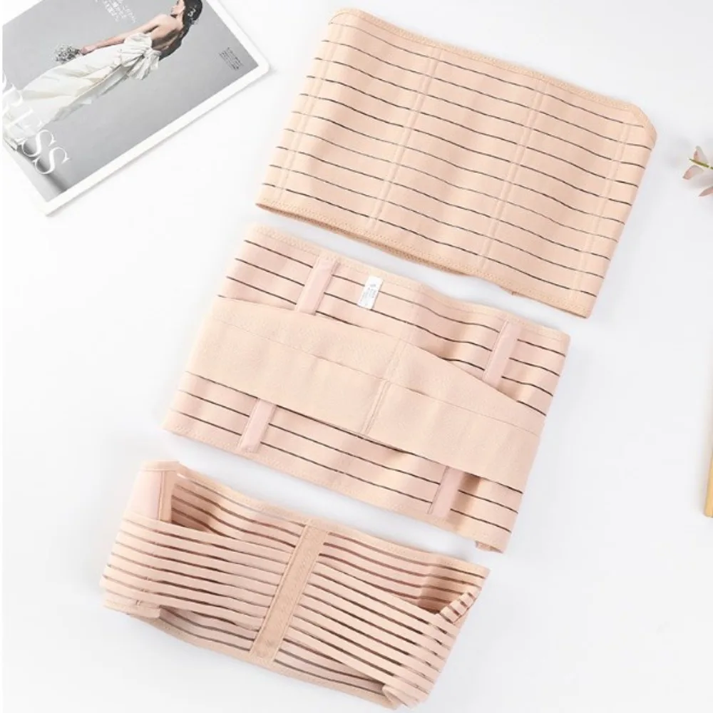 3pcs Breathable Postpartum Belly Belt Postpartum Shapewear Postpartum Belly Band Elastic Washable Pelvic Repair Belt