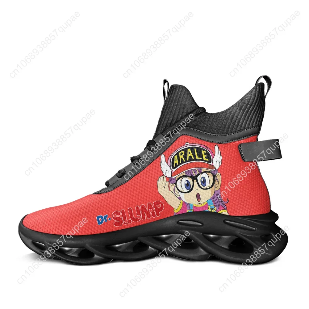 Arale Dr Slump High Top Sneakers Cartoon Men Women Teenager Sports Shoes Running Sneaker Lace Up Mesh Footwear Customized Shoe 2