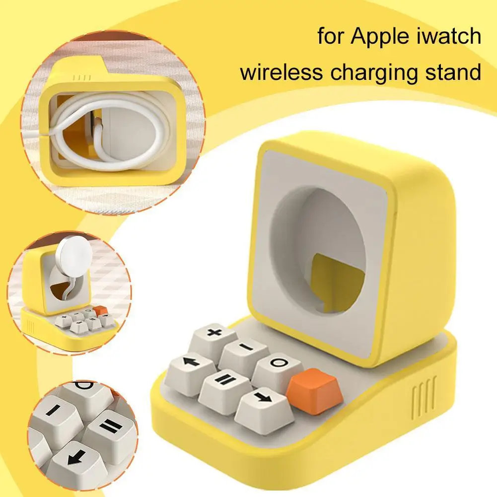 

Для Apple IWatch Typewriter Подставка для часов Зарядная база Беспроводная зарядка Силиконовая подставка для часов