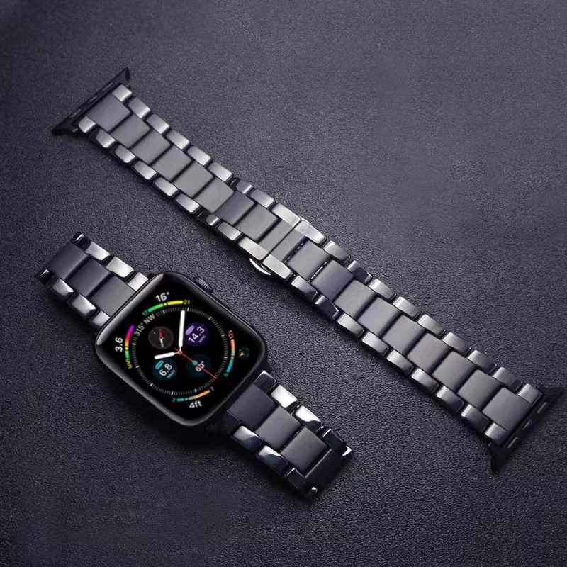 Frosted ceramic strap For Apple watch Ultra 3 2 1 49mm 10 11 42mm 46mm 9 8 7 45mm 41mm Luxury Wristband iwatch 6 5 SE 44mm 40mm