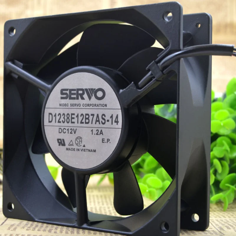 l 1PCS High Power Industrial Cooling Fan For SERVO D1238E12B7AS-14 | 12V 1.20A 120×120×38mm 12CM