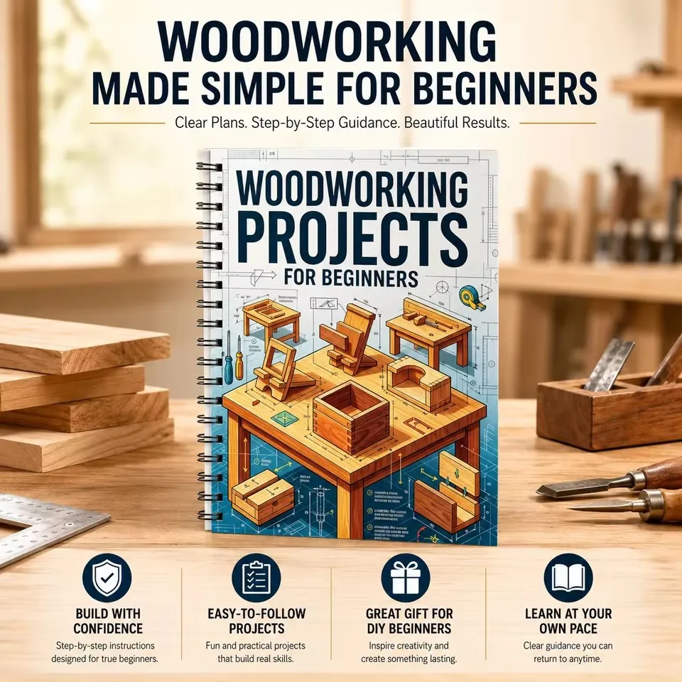 Beginner-Friendly Easy Woodworking Plans DIY Home Craft Projects Simple Woodwork Ideas Guide Tutorial for Novices