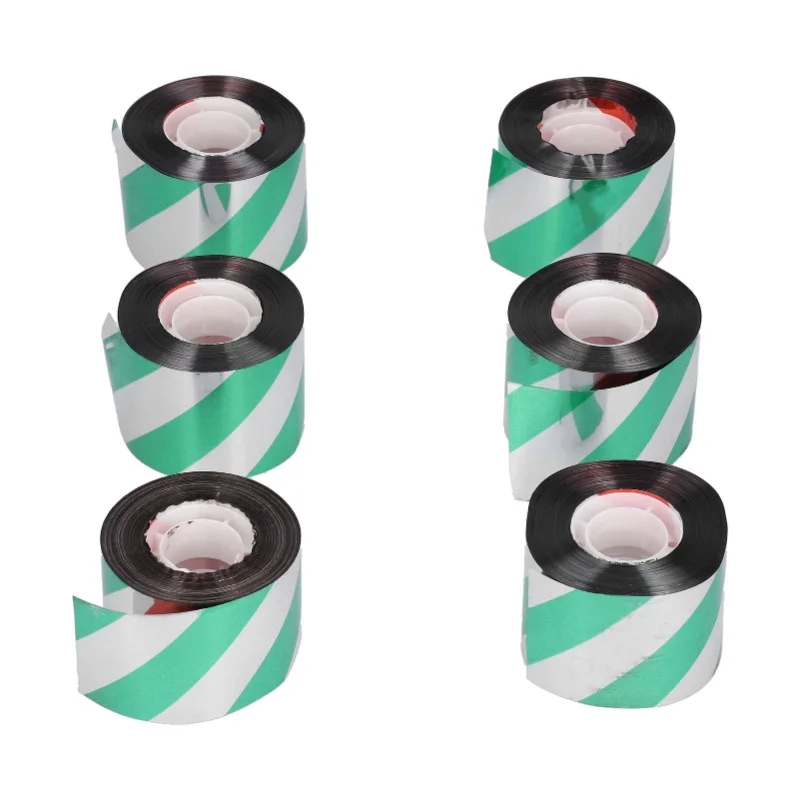 6PCS Bird Deterrent Reflective Scare Ribbon Bird Repellent Scare Tape For Orchard Supplies Silver Red  Silver Green