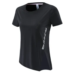 Magliette sportive da donna Fitness da corsa Jogging Yoga t inclinata allenamento maglia Sexy moda femminile maniche corte Slim aperte