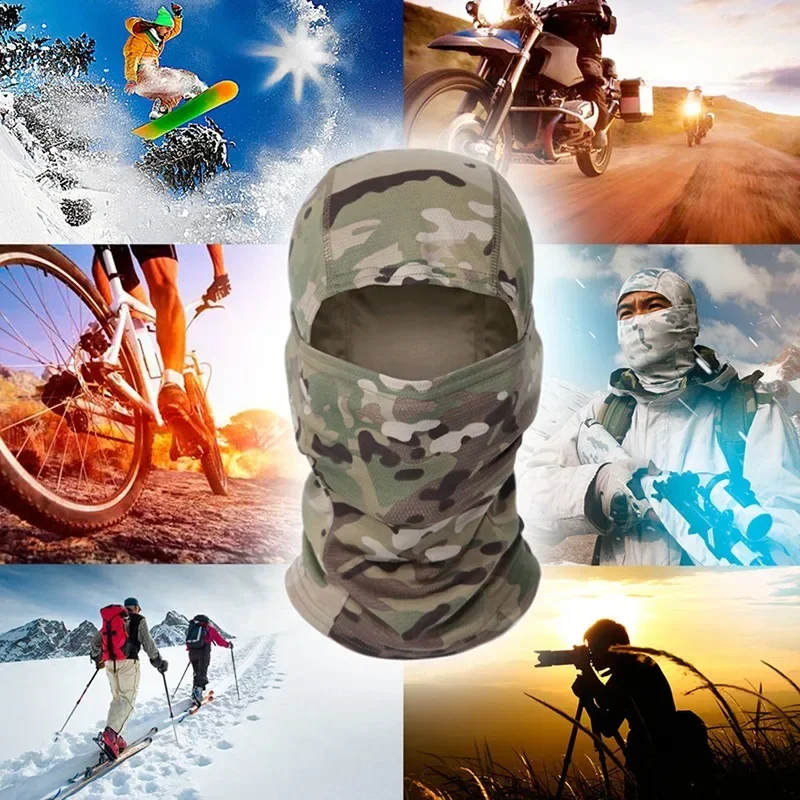 Taktische Tarnung Sturmhaube Hut Voll gesichts maske Skifahren cp Radfahren Jagd Kopf Hals abdeckung Helm Liner Cap Militär Männer Schal