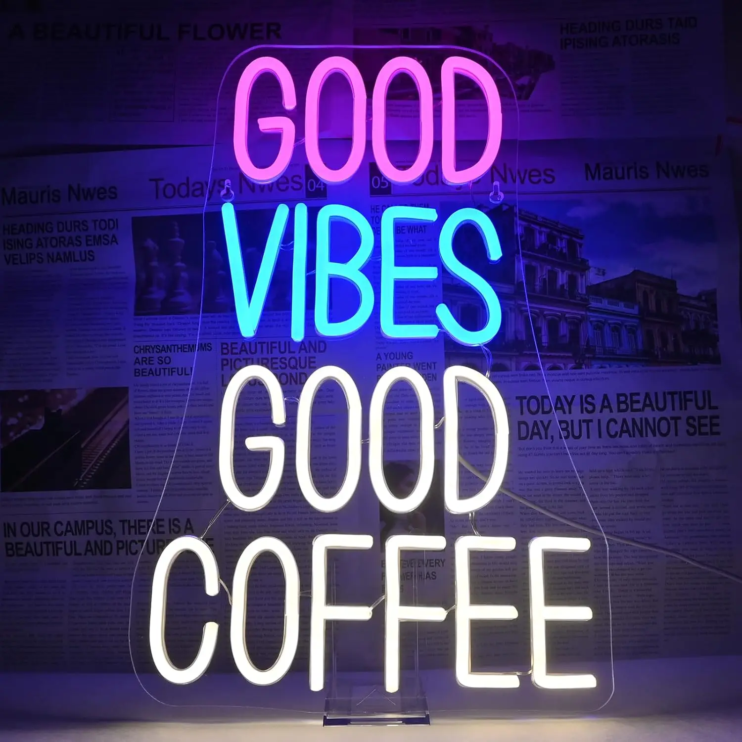 

Неоновая вывеска «Good Vibes Good Coffee» с USB-подсветкой для кафе, кофейни, кухни, спальни, декоративное настенное освещение, подарок на день рождения