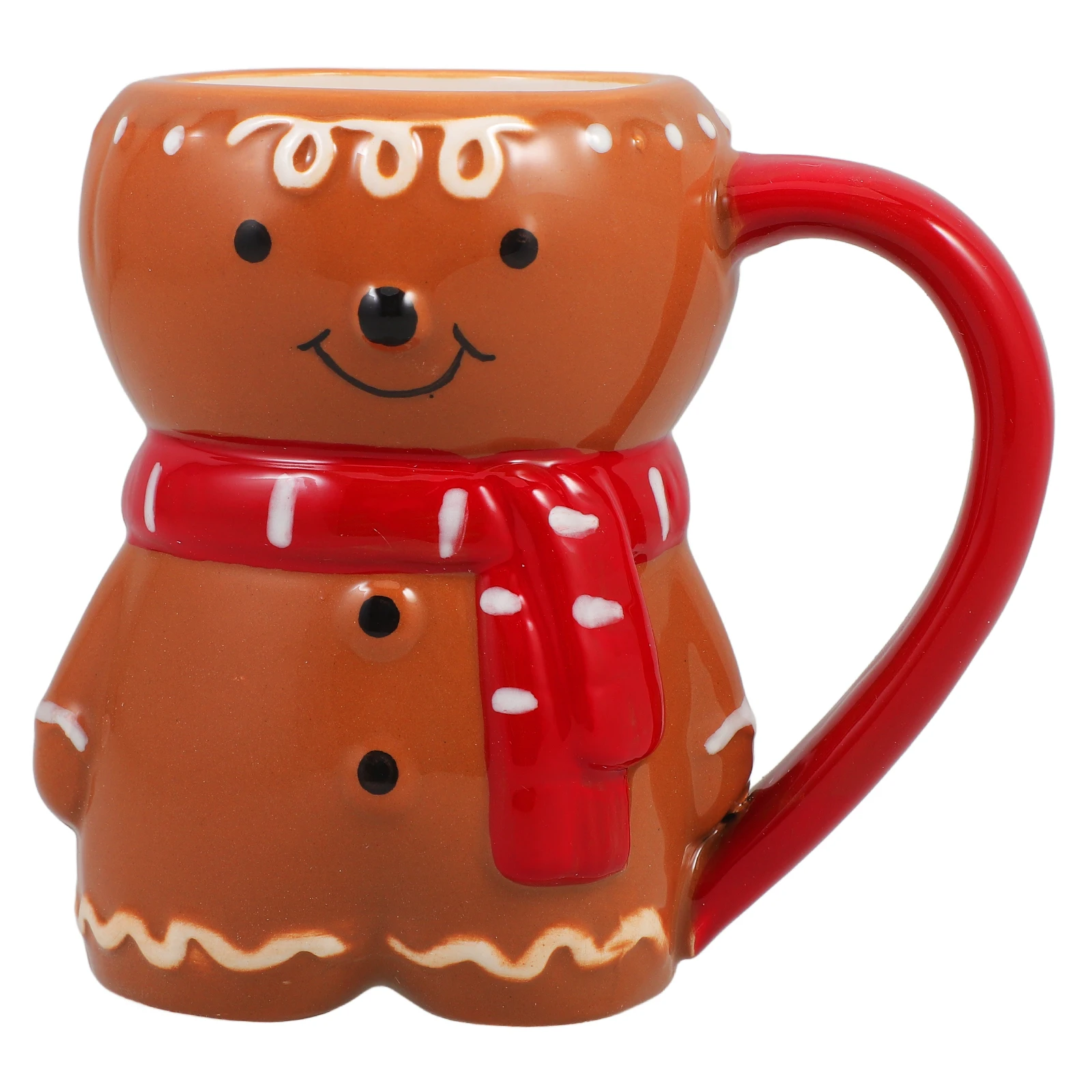

Gingerbread Man Ceramic Mug Christmas Coffee Cup Household Decorative Sturdy Ceramic Milk Tea Cup Gingerbread Mug