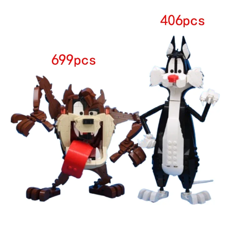 MOC-100573 Anime Peripheral Rabbit Doll Building Blocks Bugsed Bunnyed Small Particle Assembly Model Children Toy Birthday Gift