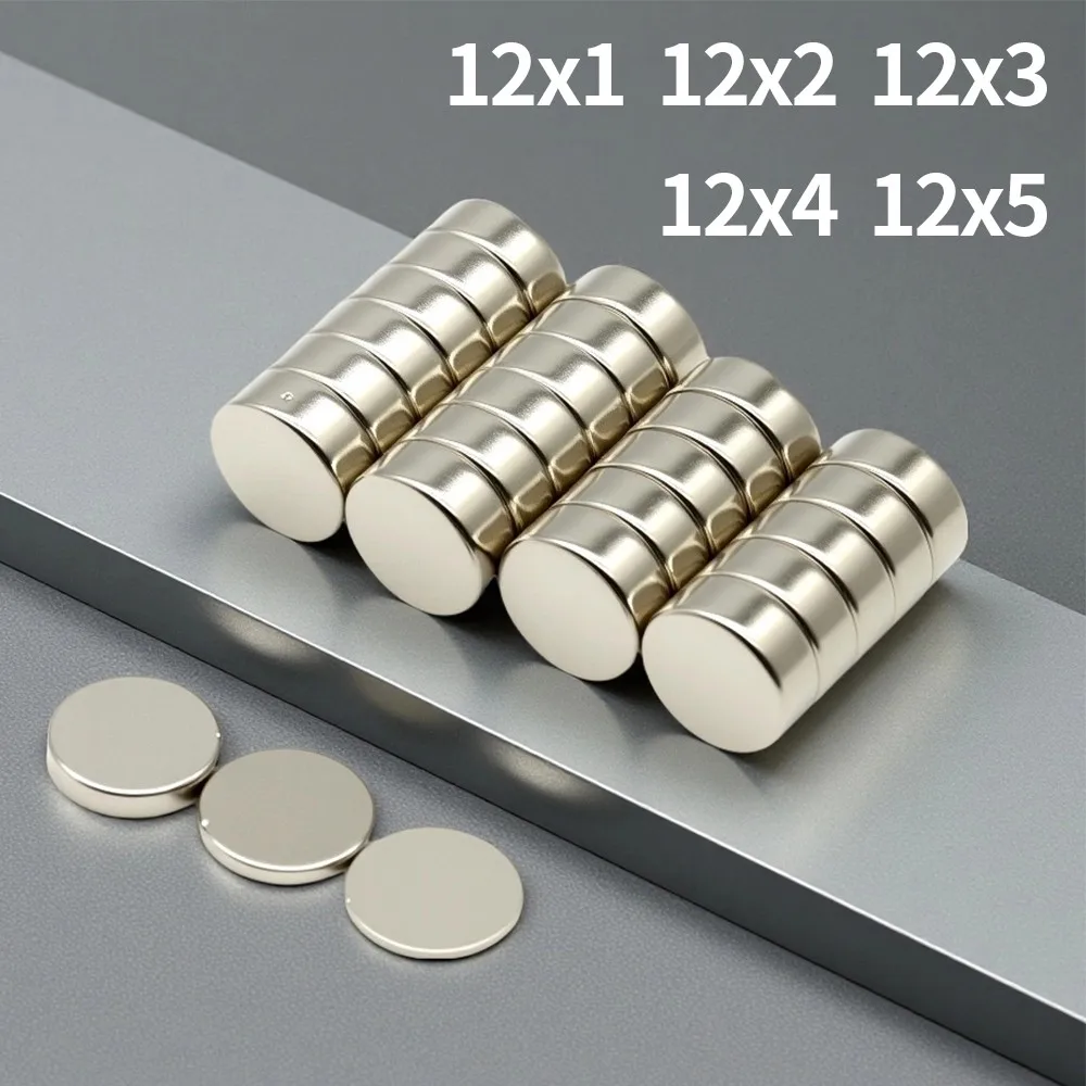 12x1 12x2 12x3 12x4 12x5mm Round Super Strong Neodymium Magnet N35 Powerful Magnetic NdfeB Permanent Refrigerator Magnet