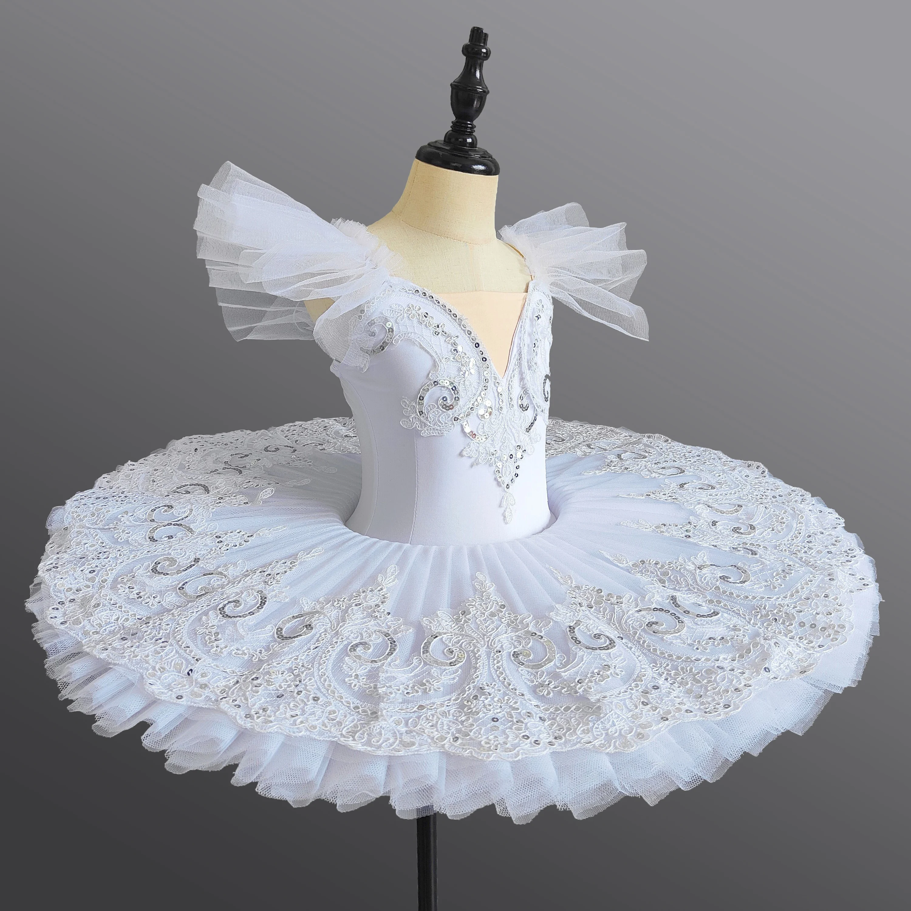 Ballett Tutu Weiß Schwanensee Pfannkuchen Tutu Ballerina Party Tanz Kostüme Ballett Kleid Mädchen Frauen Erwachsene Kinder Professionelle