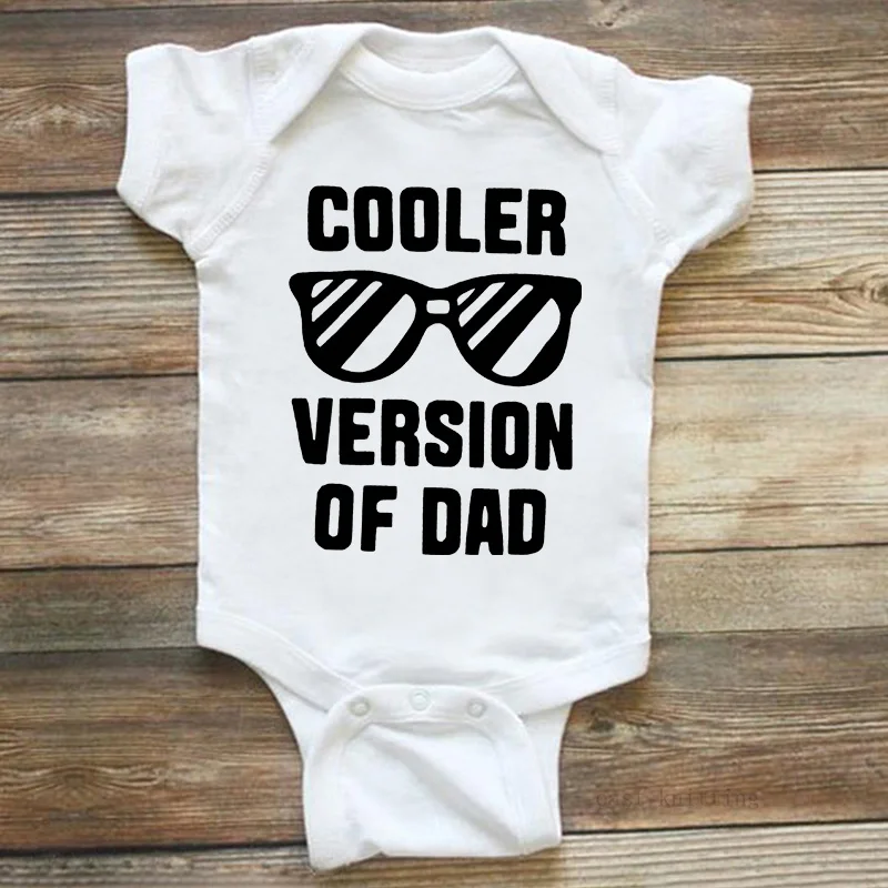 Funny Newborn Boys Girls Clothes Dad Letter Sunglasses Onesie Summer Casual Comfortable Crew Neck Baby Romper - view 2