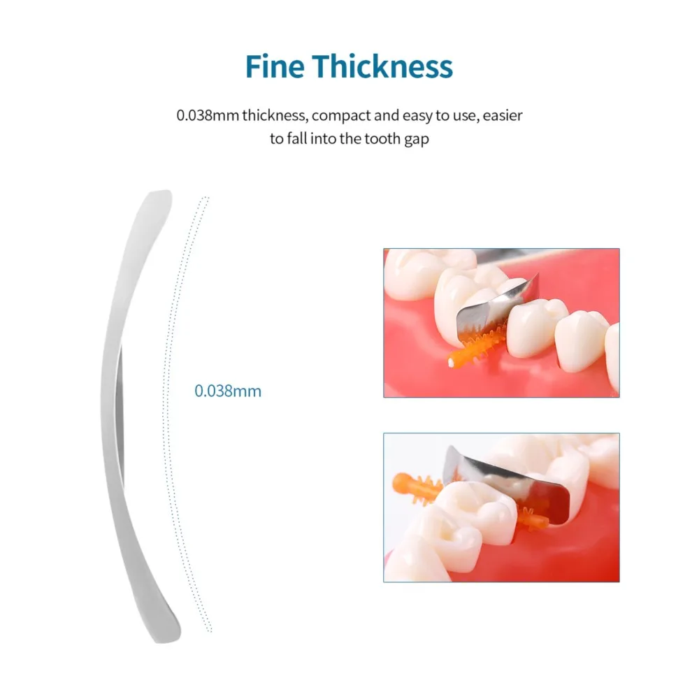 AZDENT Sistema sagomato a matrice sezionale dentale Anello di separazione per serraggio in resina per odontoiatria in metallo Autoclavabile