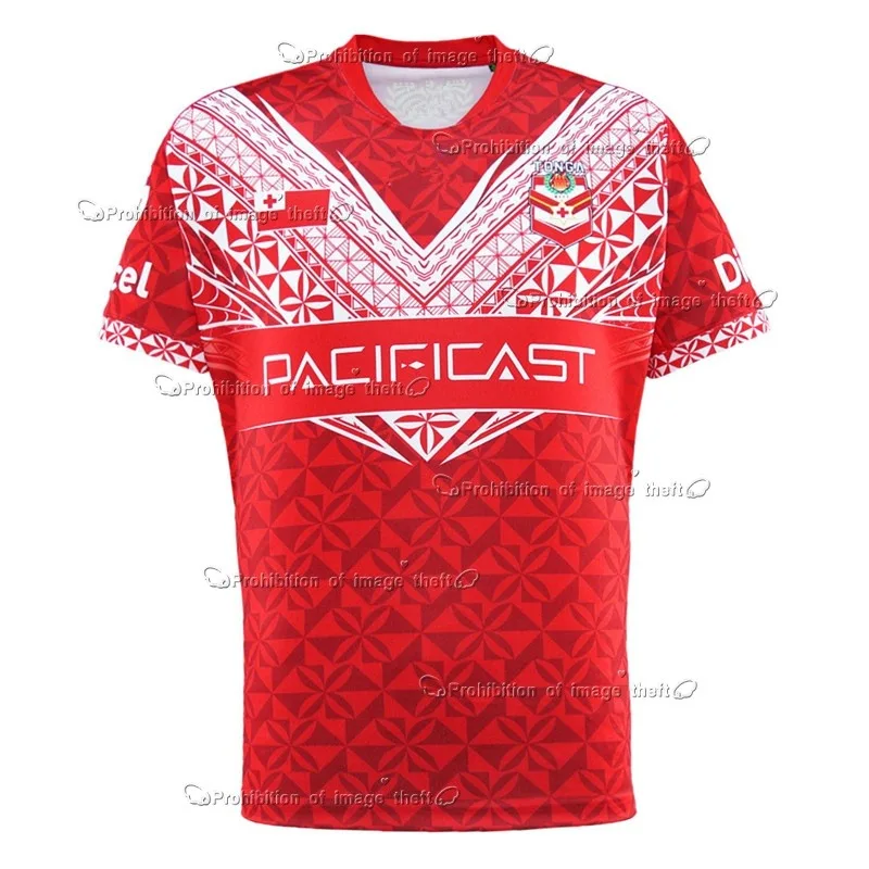 

2025 New Hot Selling Samoa Tonga Men's Rugby Short Sleeve Sportswear Samoa Jersey 3D Printed Breathable and Comfortable
