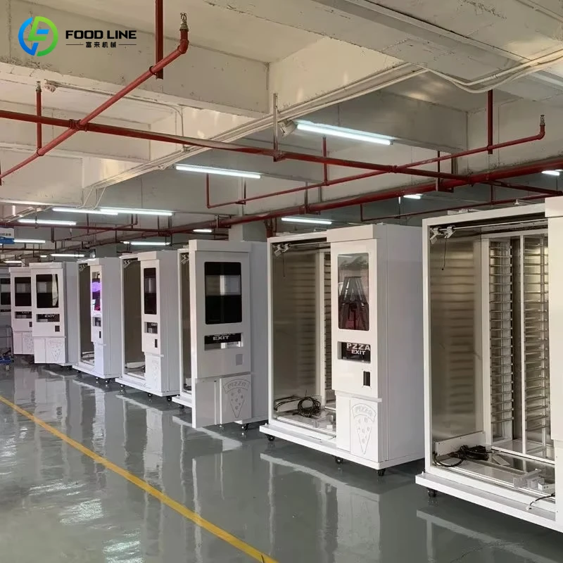 pizza vending machine with a smart touchscreen automated commercial outdoor machine