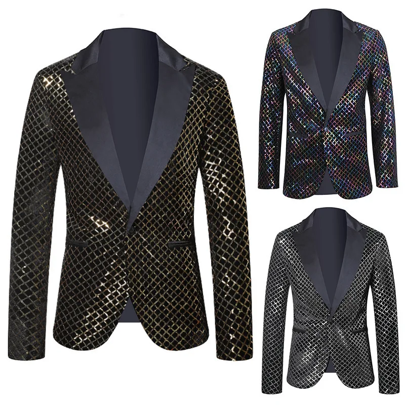 

Autumn New Fashion Suit Men's Sequined Beaded Blazer