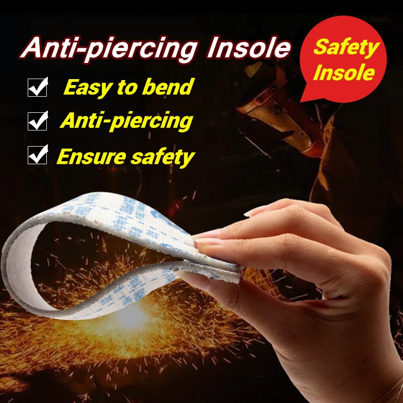 Anti-Piercing Kevlar Insole Anti-Stick Steel Insole Anti-Iron Nail Mountaineering Construction Site Safety Insole Safety Labor