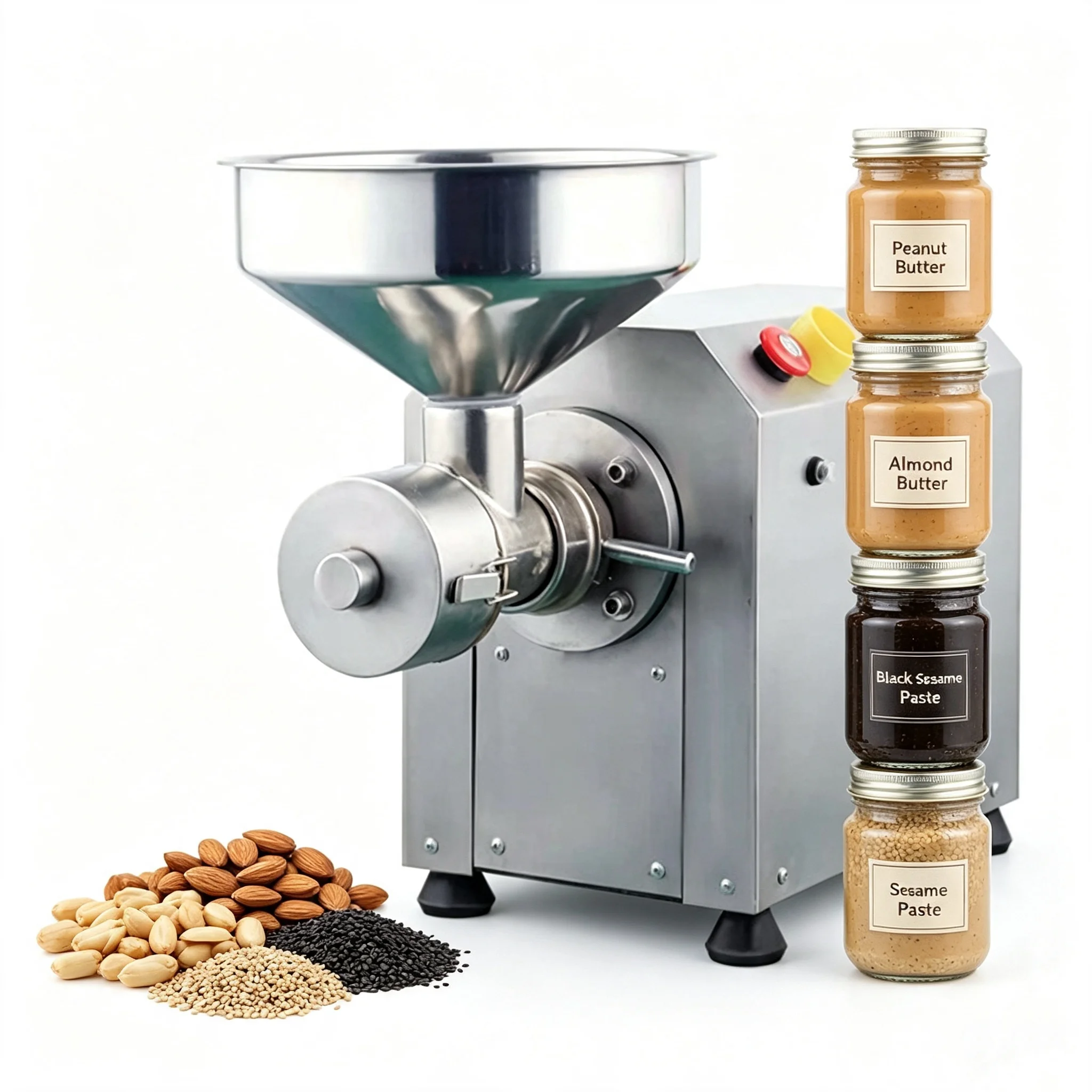 Small Automatic Nut Butter Grinding Grinder Almond Peanut Paste Making Machine Snack Machine