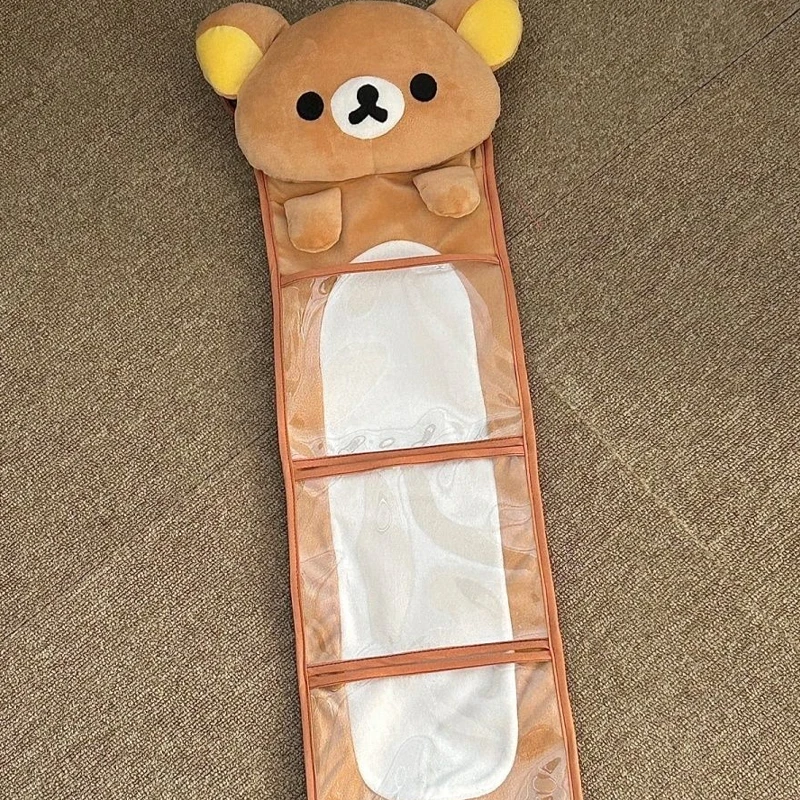 Rilakkuma Kawaii حقيبة للحمل على الحائط أنيمي الطلاب عنبر سعة كبيرة أكياس التخزين Relaxbear موضة عناصر متنوعة الحقيبة هدية