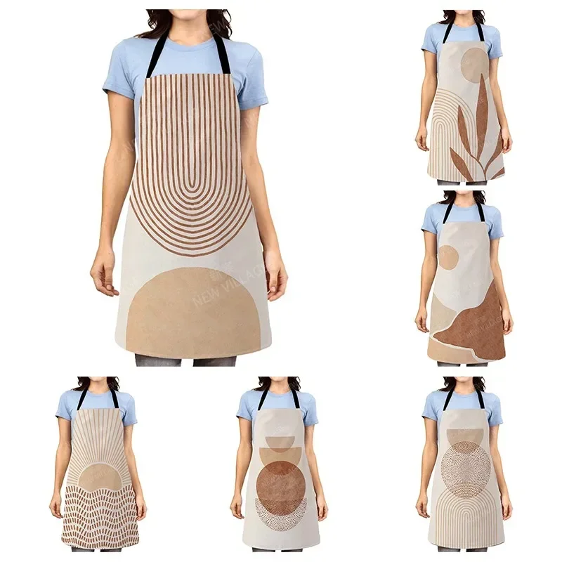 nordic Aesthetic Women kitchen apron kids original Children Waterproof girl princess waiter work apron oil proof boho plant