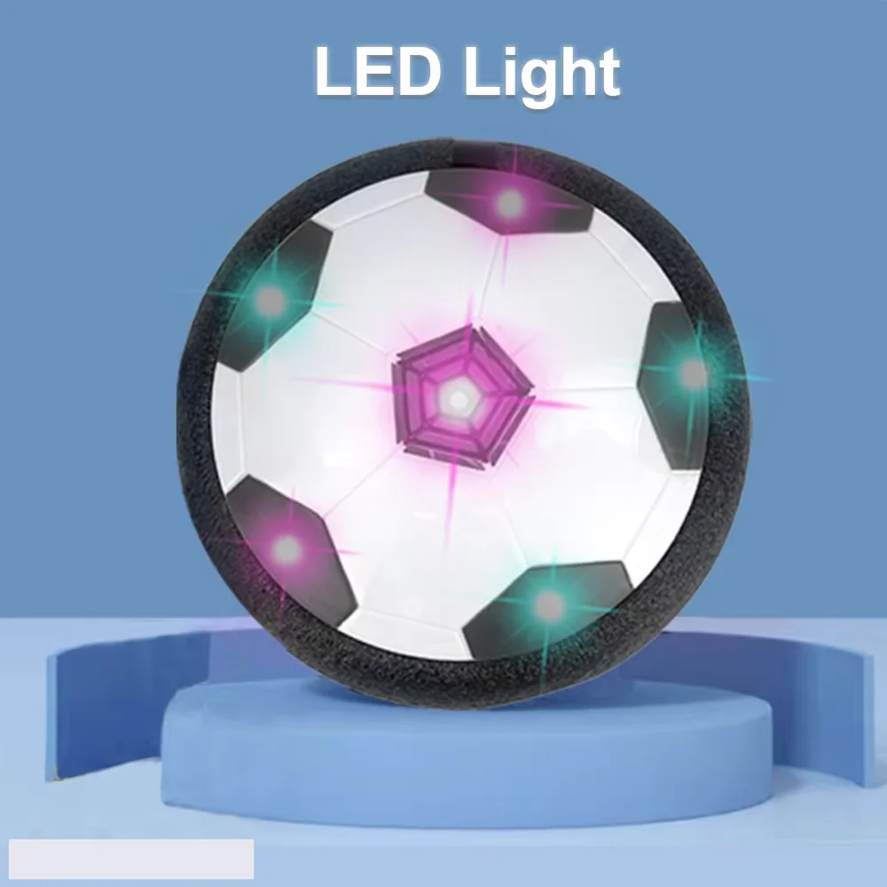 Bola de futebol flutuante, brinquedo interativo para crianças, bola de futebol elétrica para uso em ambientes internos e externos, com luzes LED, brinquedo criativo para treino desportivo, presente de aniversário.