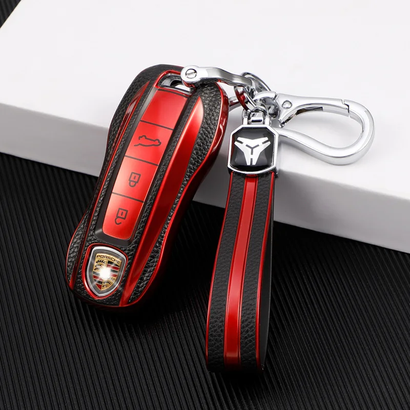 TPU High Quality Car Key Case Cover For Porsche Panamera Cayenne 971 911 9YA Macan Boxster 34 Buttons Keyless Remote Protection