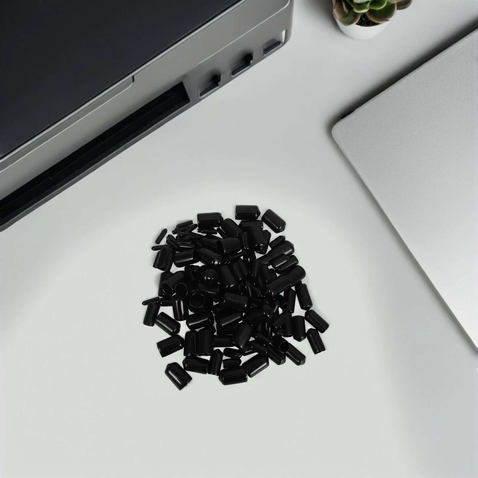 

120pcs PVC Flexible Insulation Caps Waterproof Screw Thread Protectors Pegboard Hook End Caps for Home Office Furniture