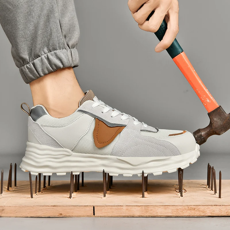 Safety Shoe Men Work Shoes Lightweight Comfortable Safety Sneakers with Steel Toe Caps Breathable Non-Slip male Work Sneakers