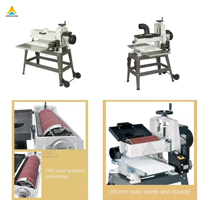 CECertificate Drum Sander Machine Wood Sanding Polishing Machine Belt Wide Belt Sander Drum Sanders Woodworking Machine