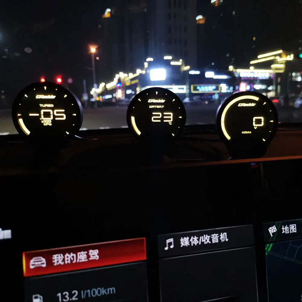 

Greddi Sirius LCD 74mm 7 Colors Head UP Display Oil Press Water Oil Temp Fuel Pressure Air Fuel Ratio Rpm Gauge With Sensor