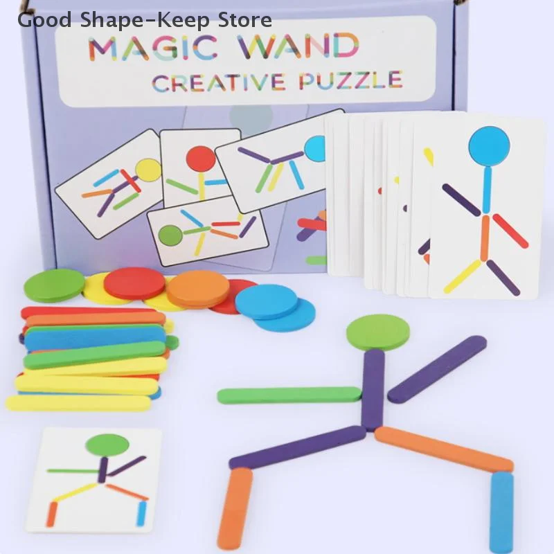 

Новая игра Brain Rainbow Stick — деревянная игрушка Монтессори для детей, способствующая мелкой моторики.