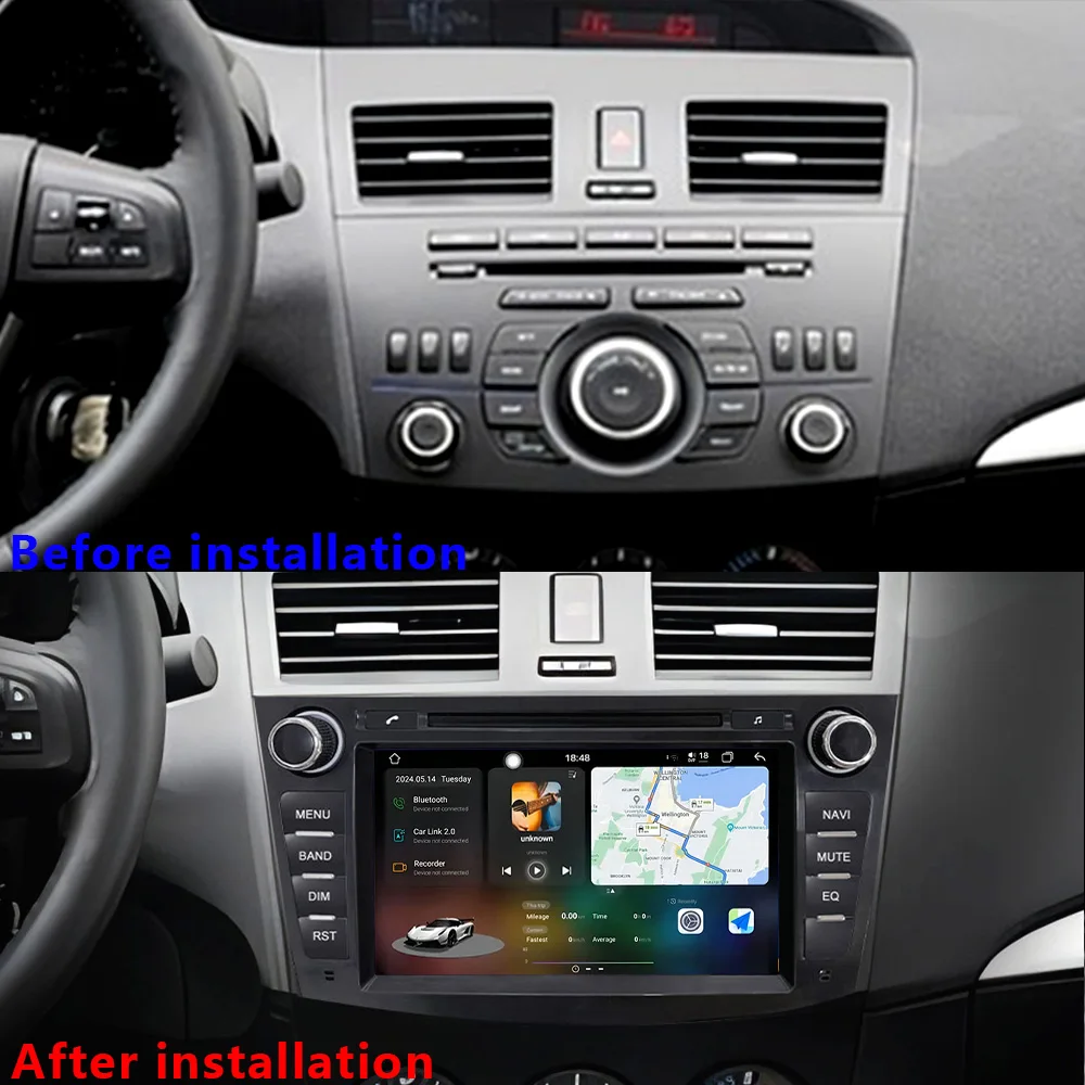 

CHSTEK Car Radio Stereo For Mazda 3 BL 2009-2013 Carpay Android 13 GPS Navigation Bluetooth WIFI 4G OEM Multimedia Video Player