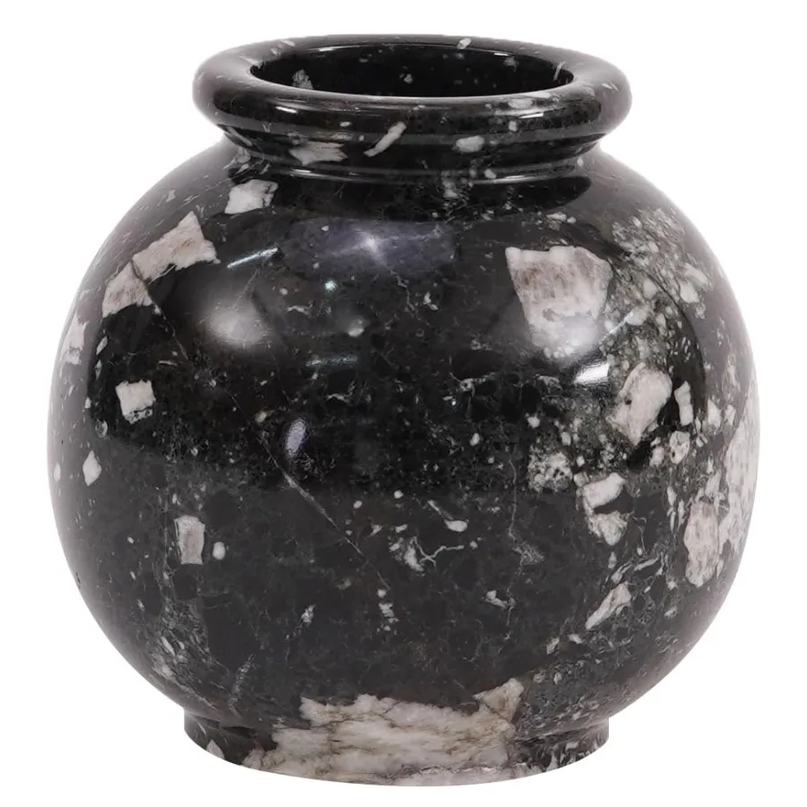 

Marble Flower Vase 5 Inch Handmade Vases for Flowers, Pampas Grass and Artificial Plants - Small Decorative Bud Vase for Center