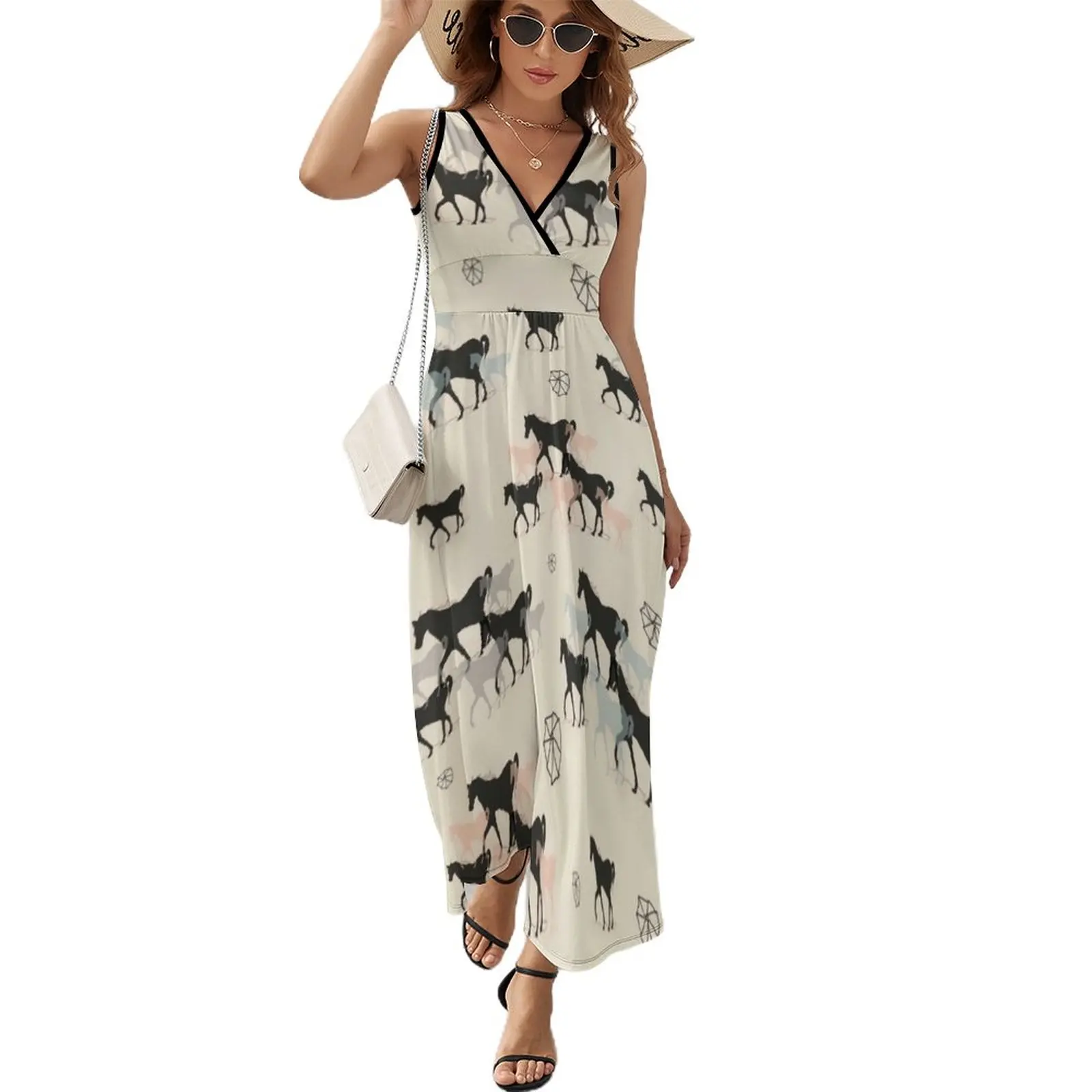 Horse Dress Animal Youth Bodycon Summer Fashion Stretch Printed One-Piece Dress